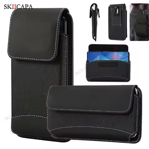Holster Oxford Cloth Phone Pouch for Samsung Galaxy S23 Ultra S22 S21 S20 FE S11E S10 Plus Belt Clip Cover Universal Waist Bag