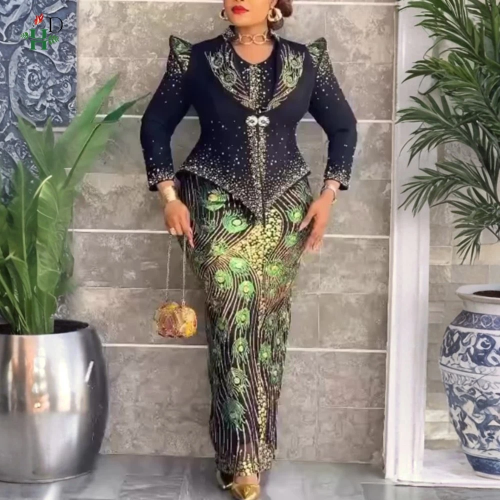 

African Dresses for Women Plus Size Ruffle Evening Party Long Dress Dashiki Ankara Turkey Outfits Robe African Clothes 2026 New