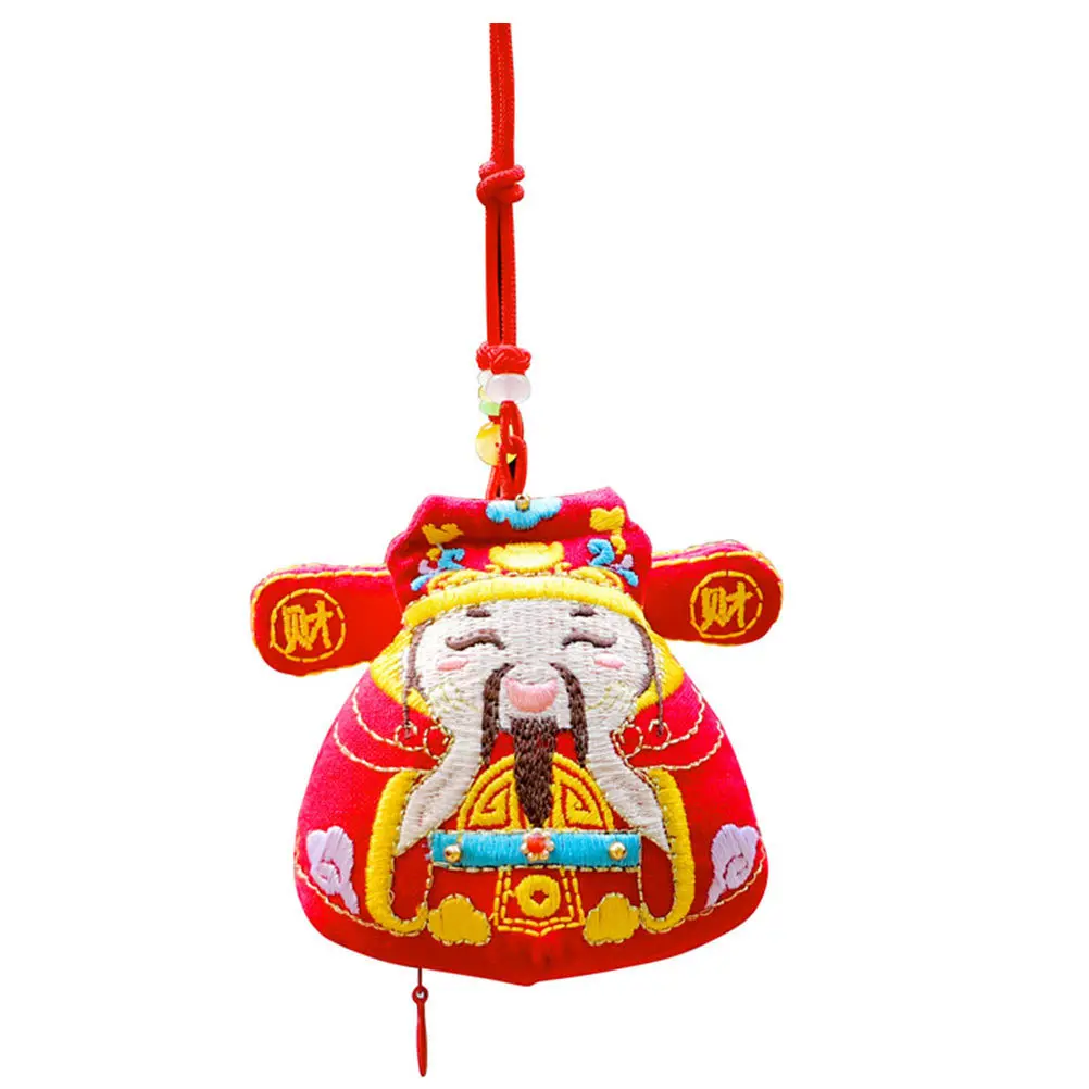 

1pc Chinese Style Scented Sachet Feng Shui Hanging Pendant Blessed Bag Handmade Red Decorative Car Home Wedding Gift New Year