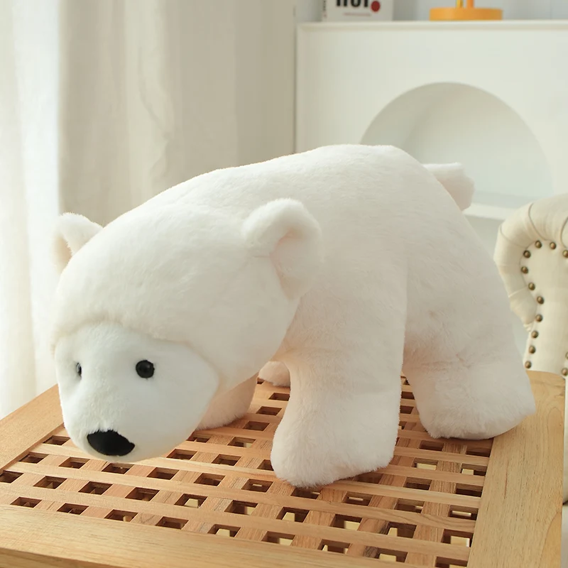 Oso Polar de 22cm para niños, juguete de peluche, almohada, oso Polar, oso blanco puro, muñeca de tela suave, juguetes para niños, regalos de cumpleaños