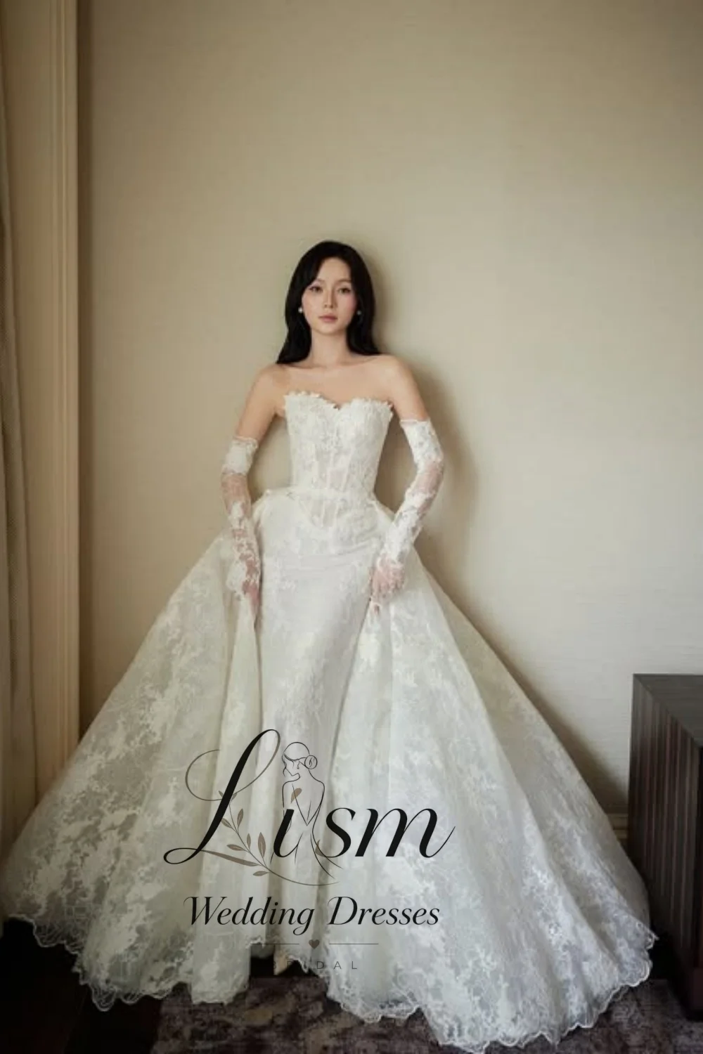 Lism Stunning Sweetheart Collar Mermaid Trumpet Wedding Dresses Ivory Lace Vestidos De Novia Vestidos Novias Boda Customized