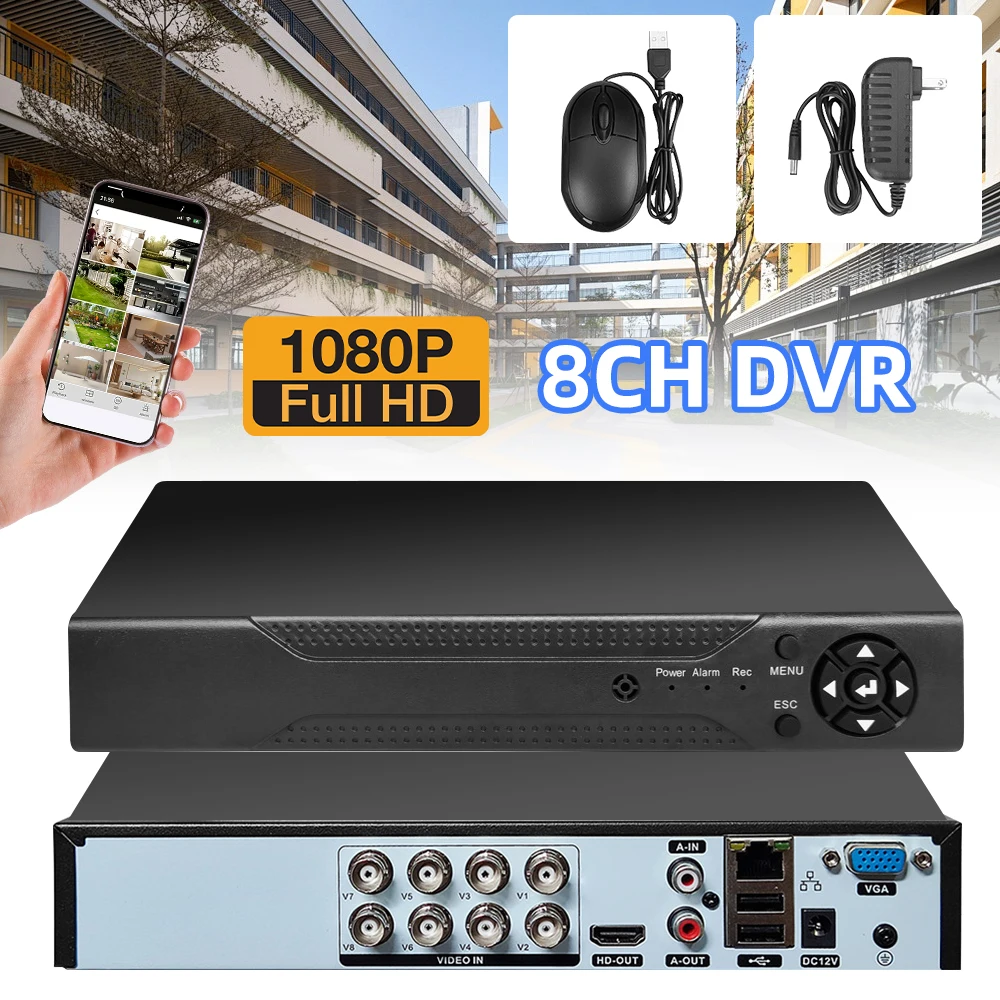 

Многоканальный цифровой видеорегистратор H.265 AHD, аналоговый DVR 1080P с HDMI и двусторонней аудиосвязью для домашней системы видеонаблюдения, вилка стандарта США