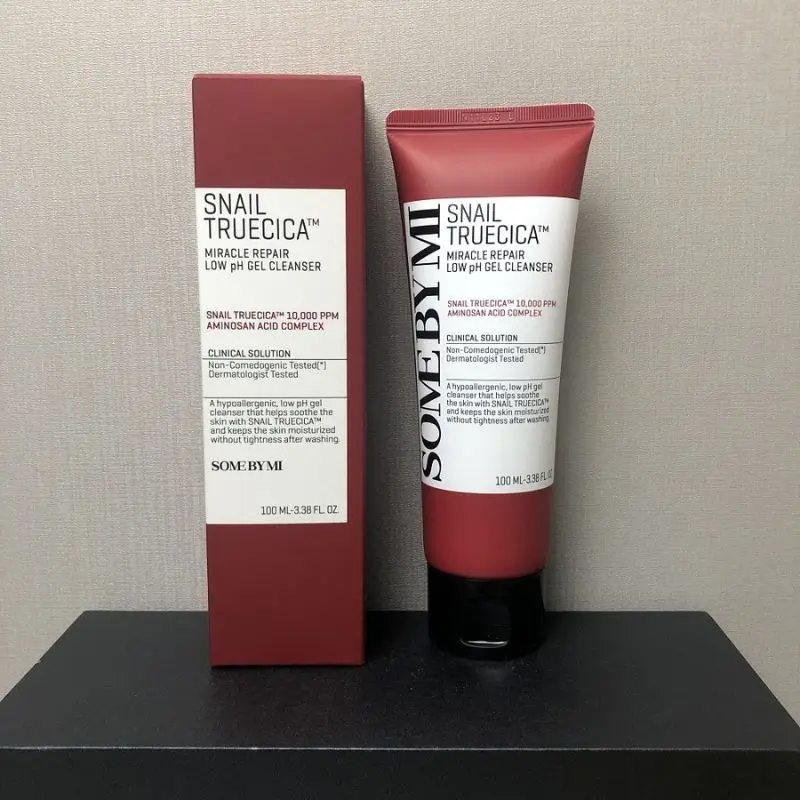 SOMEBYMI Caracol Truecica Miracle Repair Gel limpiador de bajo pH 10,000ppm extracto de caracol complejo suave hipoalergénico sin apretar