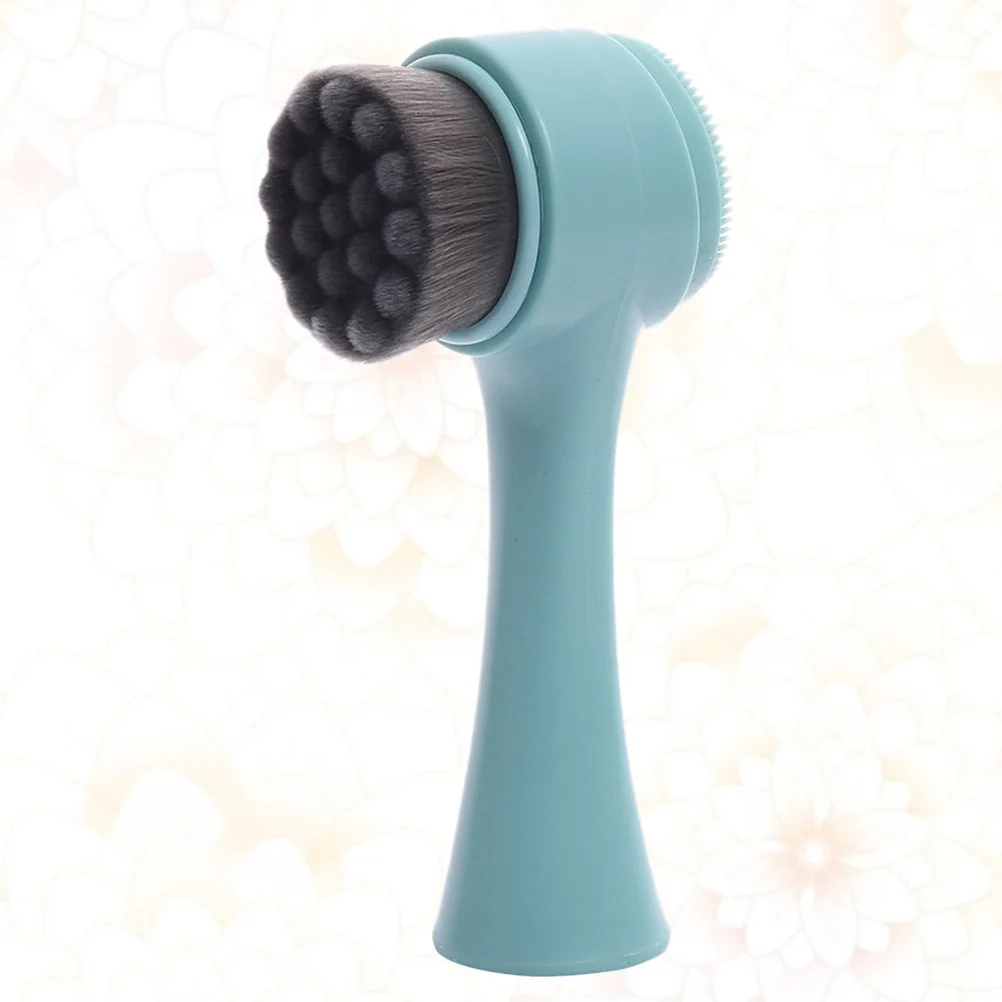 1 stuks dubbelzijdige gezichtsborstel handmatig gezichtsreinigingsapparaat mee-eter poriënreiniging scrub zijkant comfortabele zachte huid