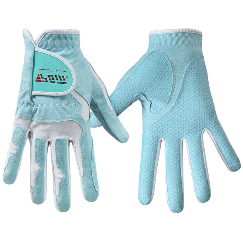 Women Golf Gloves Soft Microfiber Cloth Anti-Slip Beads Breathable Gloves Factory Outdoor Sports Protetive Gloves ST018