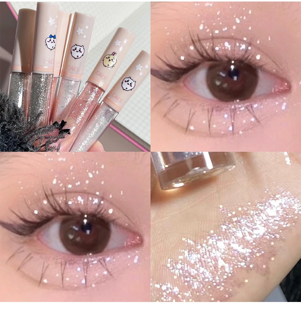 Vloeibare oogschaduw Shimmer Diamond Eyeshadow Liggende zijderups Blijvende fijne glitter Oogschaduw Markeerstift Contour Fleuren Cosmetica