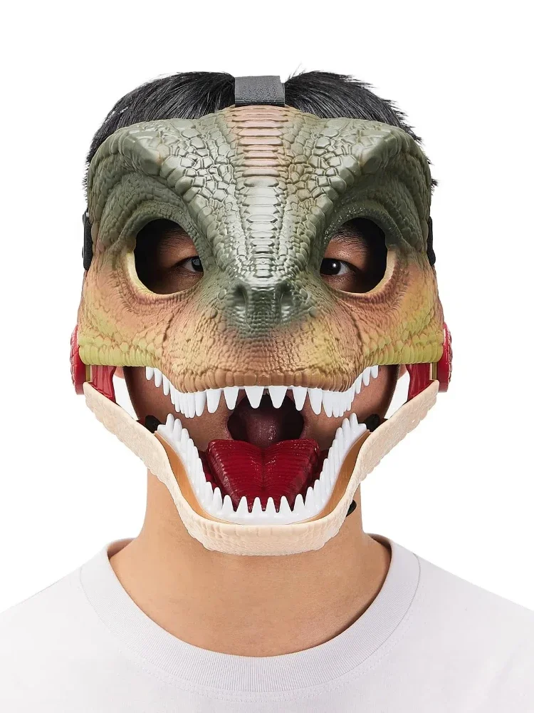 

2025halloweenGrappige Dinosaurus Masker Dino Masker Bewegende Kaak Halloween Masker Dinosaurus Hoofd Mondmasker BeweegbarePartij