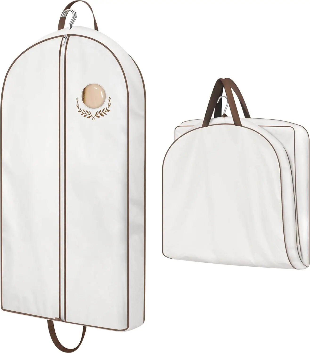 

40" Cotton Garment Bags for Travel Waterproof Suit Cover Breathable Foldable Closet Storage for Jacket Shirt Dress