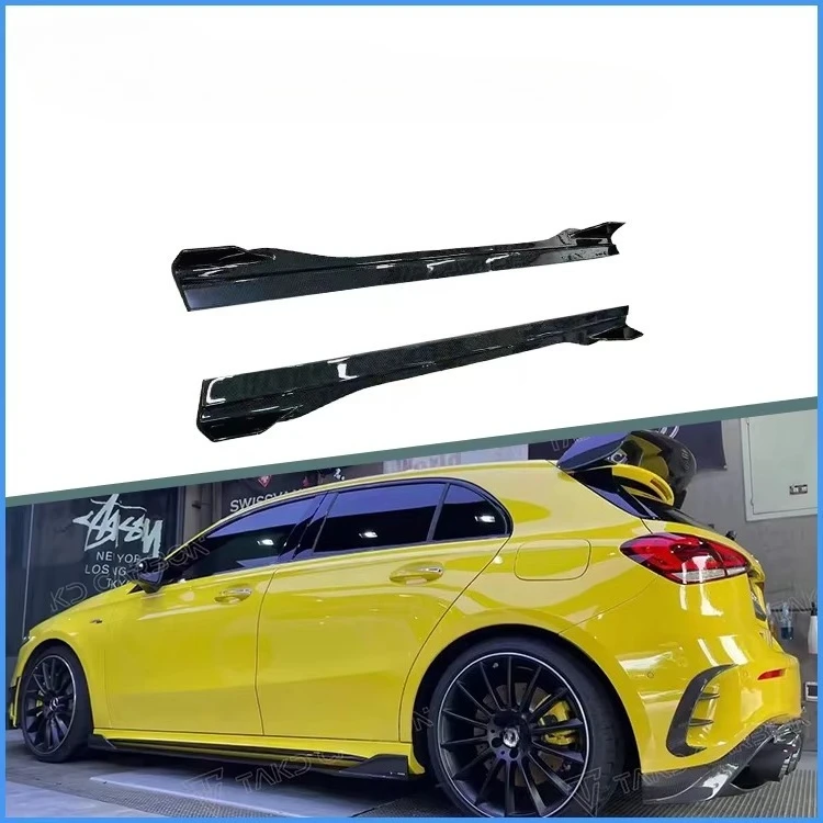 

ForTAKD Carbon Factory Direct Hot Sale Dry Carbon Fiber Side Skirts For Mercedes BENZ AMG A35 2020- 2023
