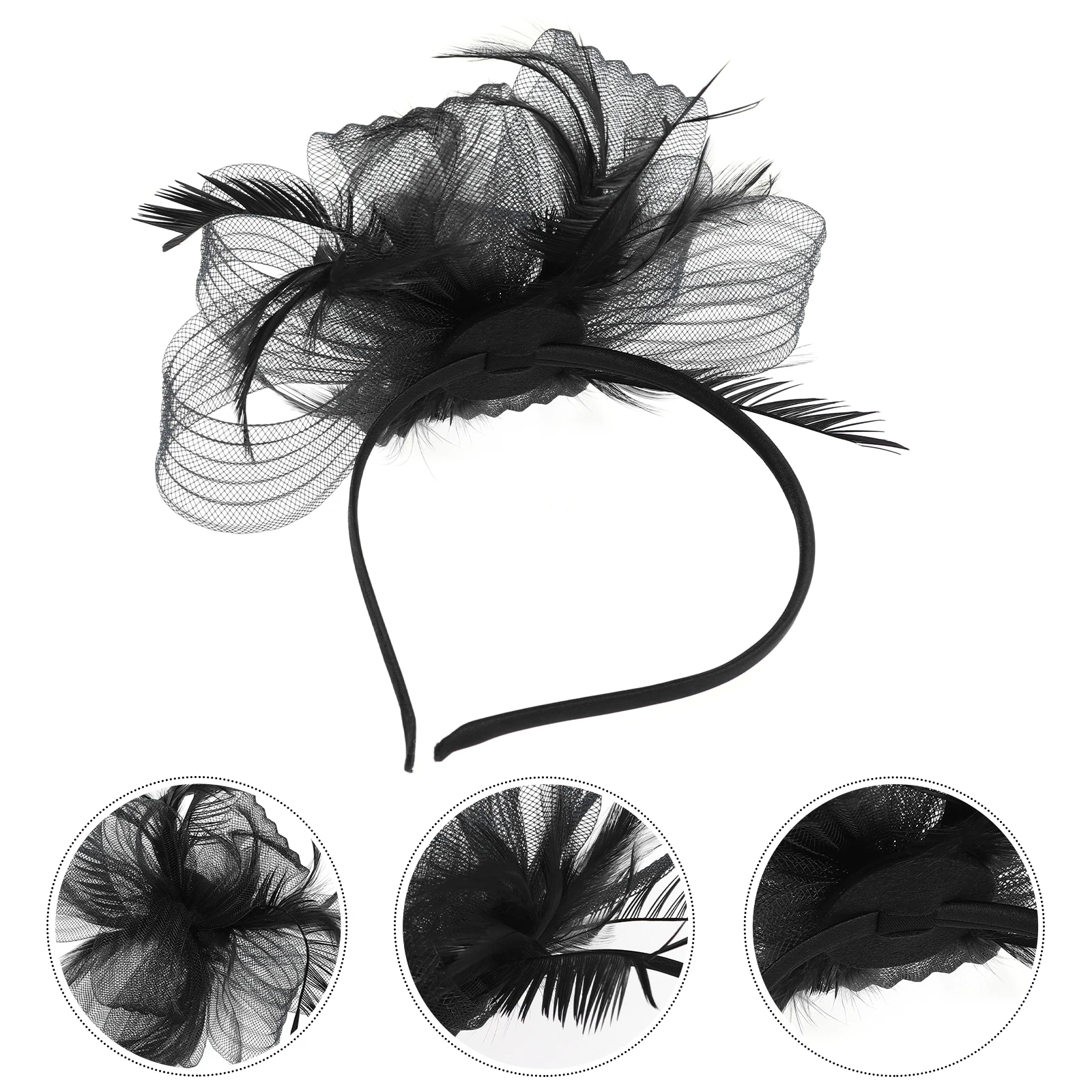 

Retro Fascinator Hats Women Mesh Headb Hair Accessory Elegant Romantic Suitable Halloween Photography Christmas Tea Party