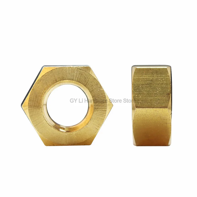 M2 M2.5 M3 M4 M5 Grade 4.8 Hex Nut Carbon Steel Hexagon Nuts Copper Plated & Black Finish Thread Industrial Hardware Fastener