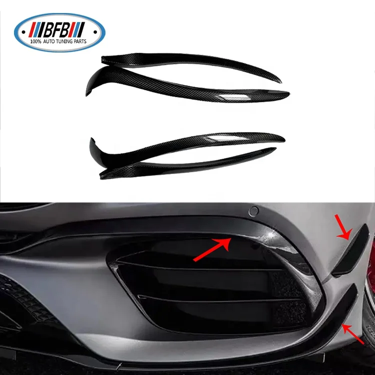 

For Mercedes a Class W176 A45 Carbon Front Bumper Side Canards Front Bumper Fin 2013-2018