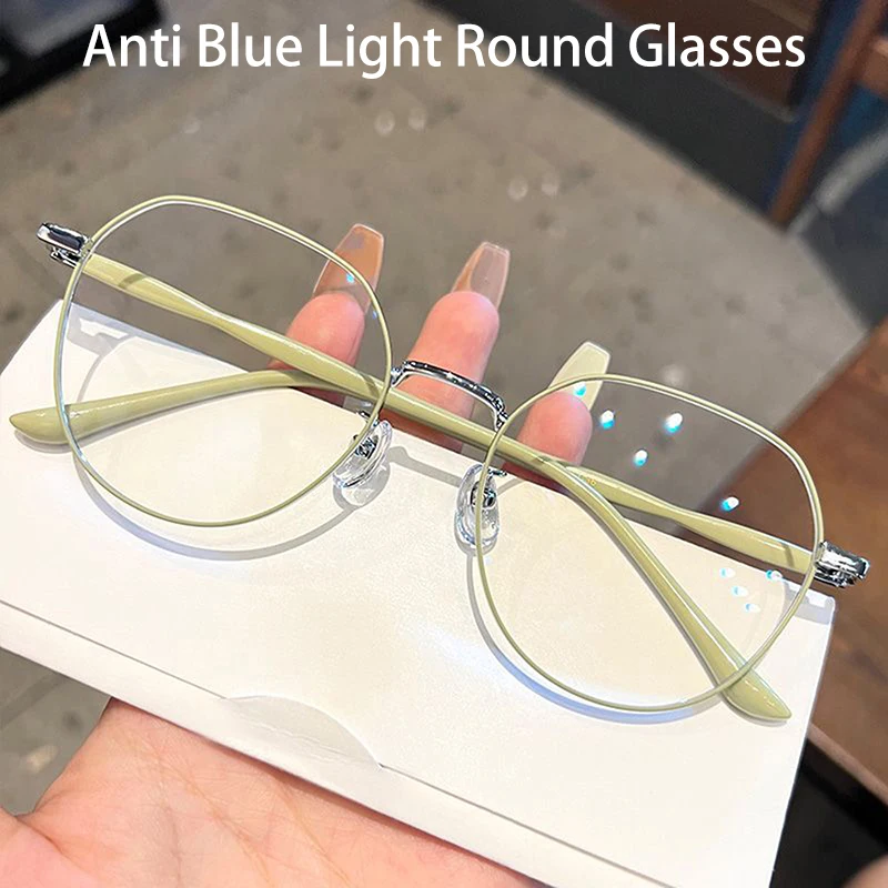 【Nice】Glasses Ultralight Alloy Frame Plain Men Women Anti Blue Light Glasses Party Decorate Eyeglasses Glasses