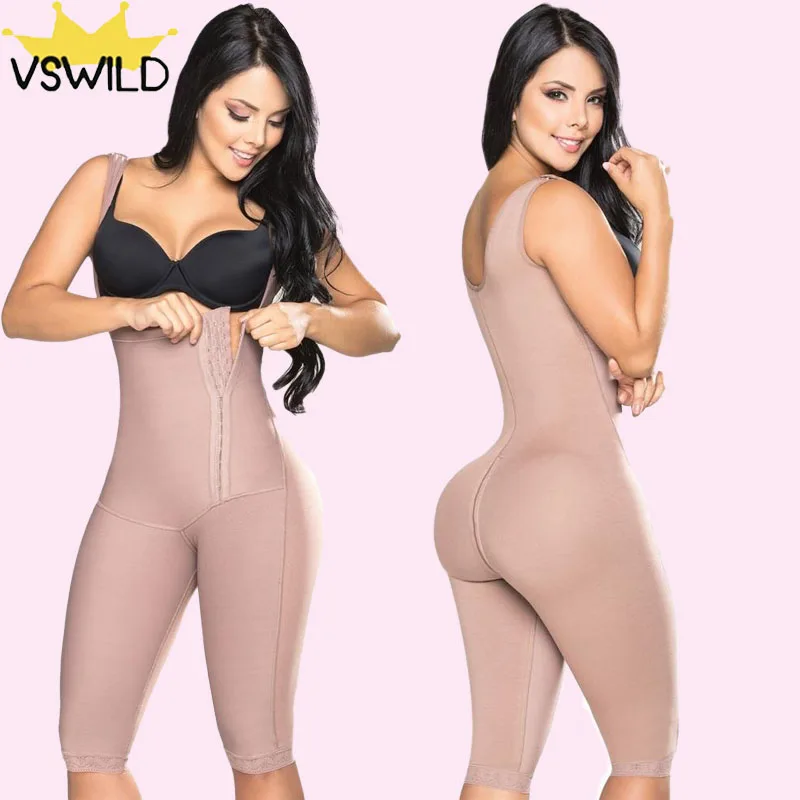 Open Chest Sleeveless Bodysuit Long Side Zip Belt Plus Size Shapewear for Women Fajas Reductoras Y Modeladoras Para Mujeresgaine