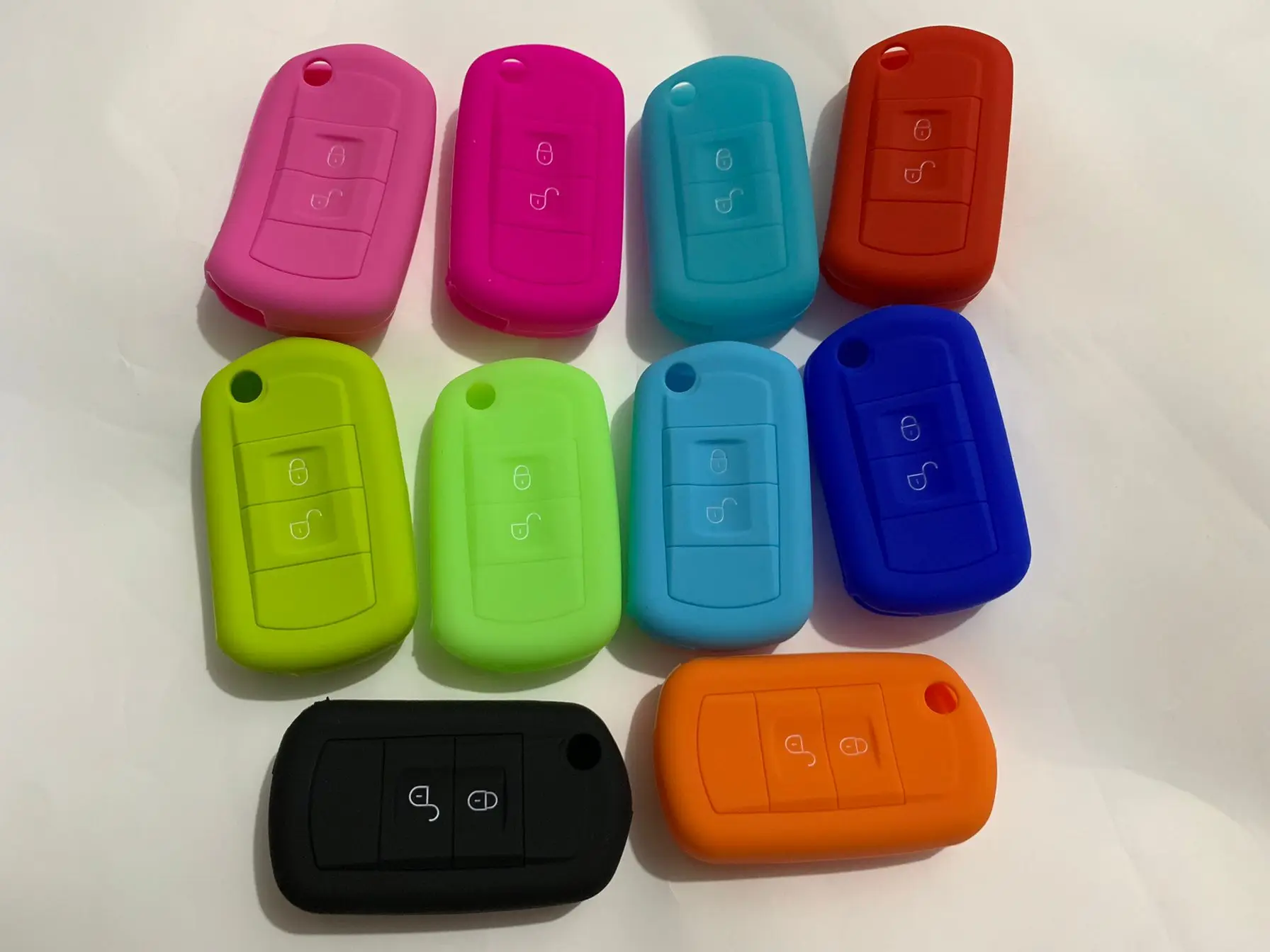 New 3 Buttons Flip Folding Silicone Key Case Fob Cover For Range Rover Sport LR3 For Land Rover Discovery Remote Car Styling