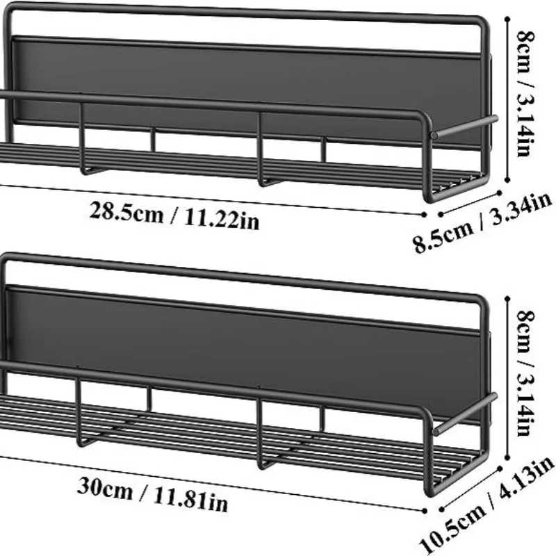 

Magnetic Spice Rack Organizer for Refrigerator Hanging Spice Rack Wall Mount Metal Seasoning Organizer Rack