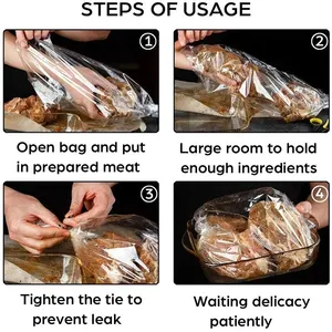 Küçük ve büyük bir Hindi kavurma torbası, Tavuk pişirmek için fırında kavurma torbası ve sığır eti, 50x30cm, 38x25cm Tavuk paketinin ilk 10 satışı, no. 1