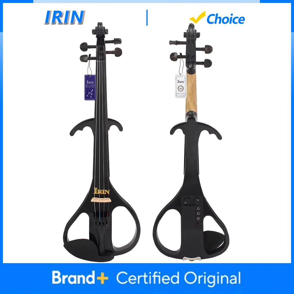 

Электроскрипка IRIN 4/4 с корпусом из клёна, профессиональный струнный инструмент с чехлом, кабелем, наушниками и аксессуарами
