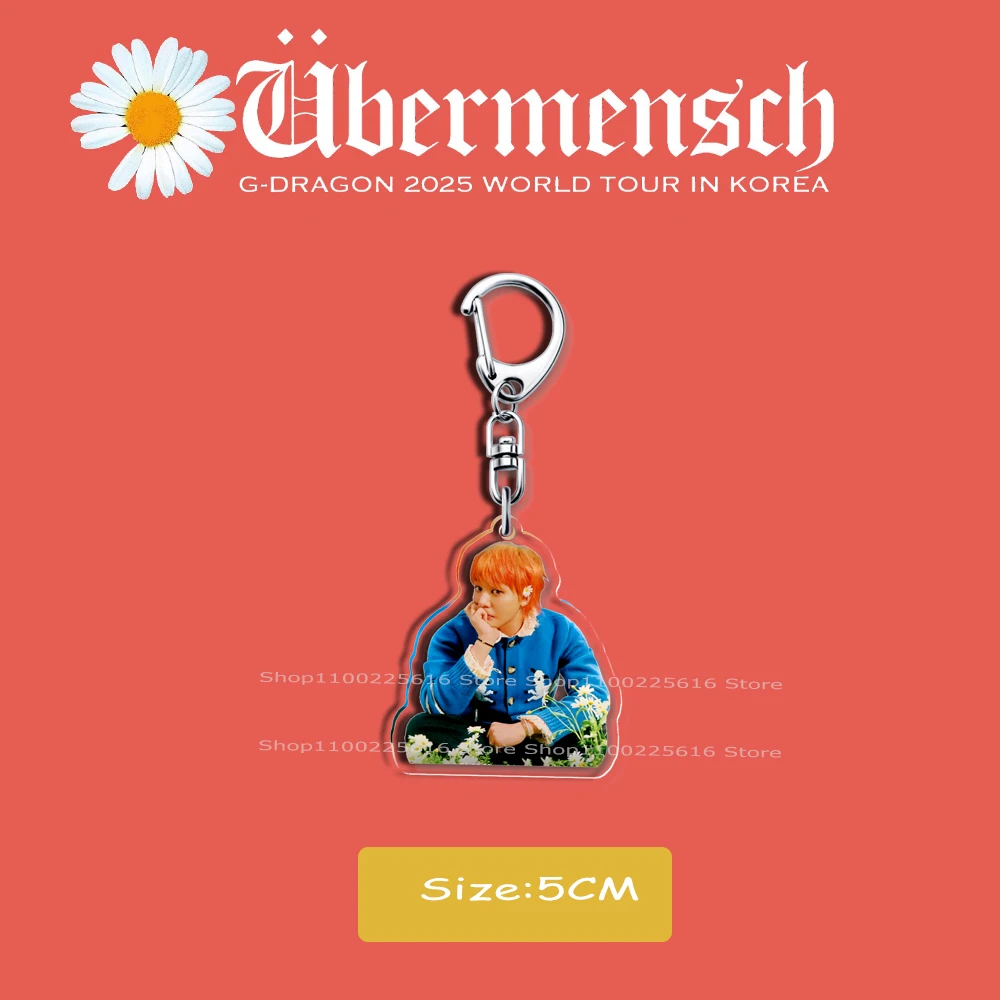5CM Acrylic Kpop G-Dragon Keychain Customized Ubermensch POWER DRAMA Album Kwonjiyoung Keyring Funs Gift Merch
