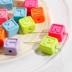 10pcs Capital Alphabet Acrylic Beads For DIY Charm Jewelry Making Mixed Color Letter Beads 
