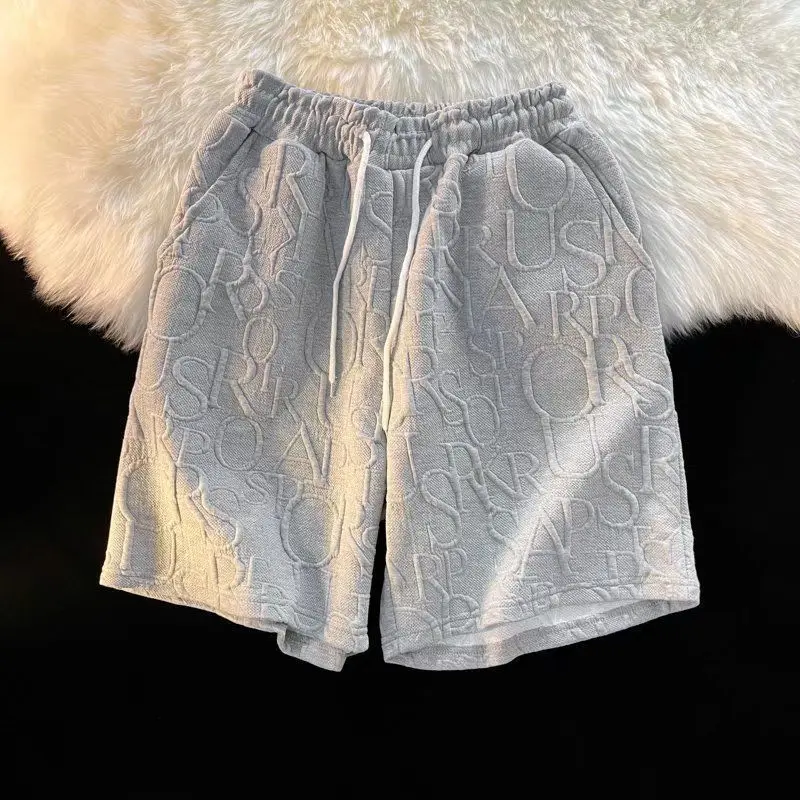 

Men's Japanese Style Waffle Knit Drawstring Shorts Loose Casual Summer 5-inch Pants