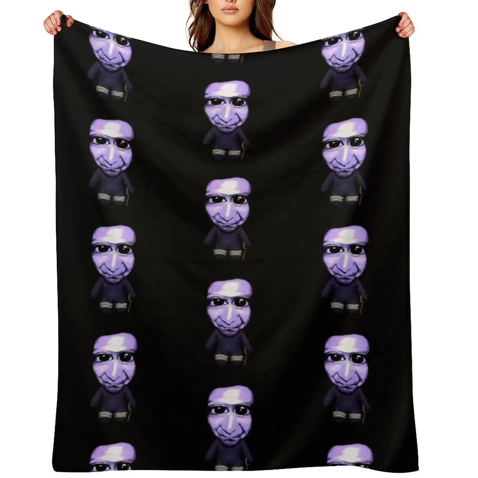 Ao Oni Broken Ankles Throw Blanket Plaid on the sofa Flannel Fabric Plush Single Blankets