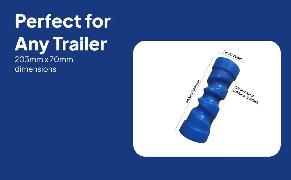 Boat Trailer Roller High Strength Blue Keel Roller 17mm Bore Rubber Accessory for Factory Cargo Movement