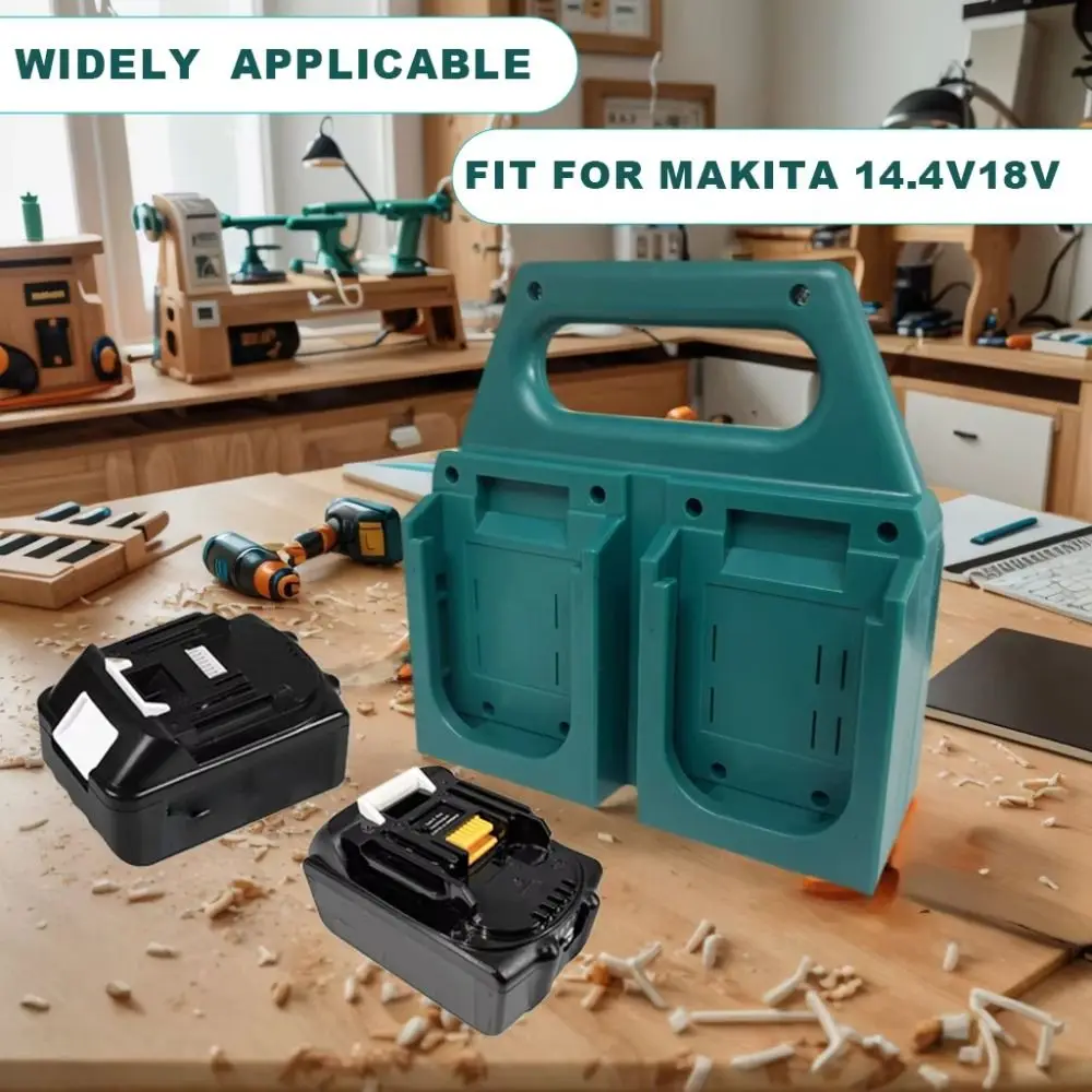 Dispositivos de fixação rack de armazenamento de bateria 4 slots/6 slots forte suporte de ferramenta de bateria base resistente a quedas impressão 3d para makita 18v