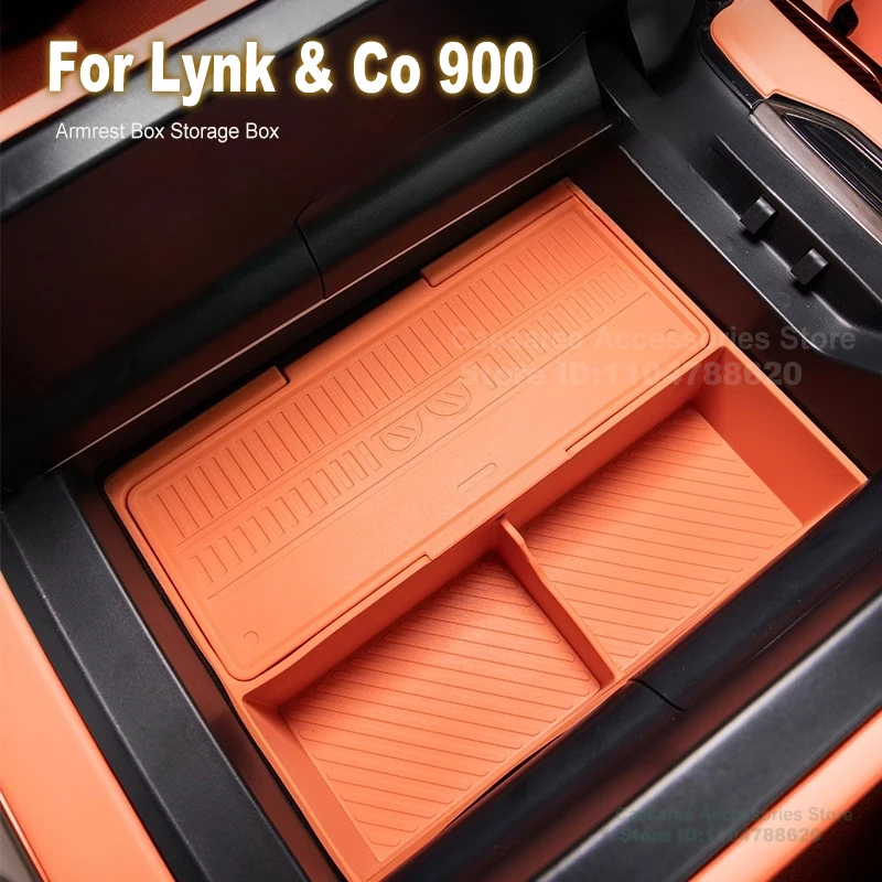

Suitable for Lynk&Co 900 Car Armrest Box Storage Box Silicone Partition Tray Interior Accesorios Para Auto