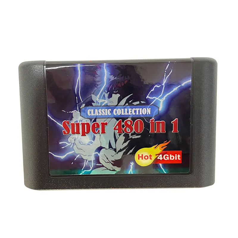 480IN1 Game Cartridge For 16 Bit NTSC And PAL ViACdeo Game Console