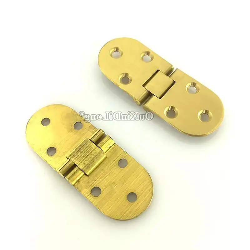 Brand New 8PCS Solid Brass Butler Tray Flap Hinges Dining Table Desktop Hidden Portable Folding Hinges+Screws