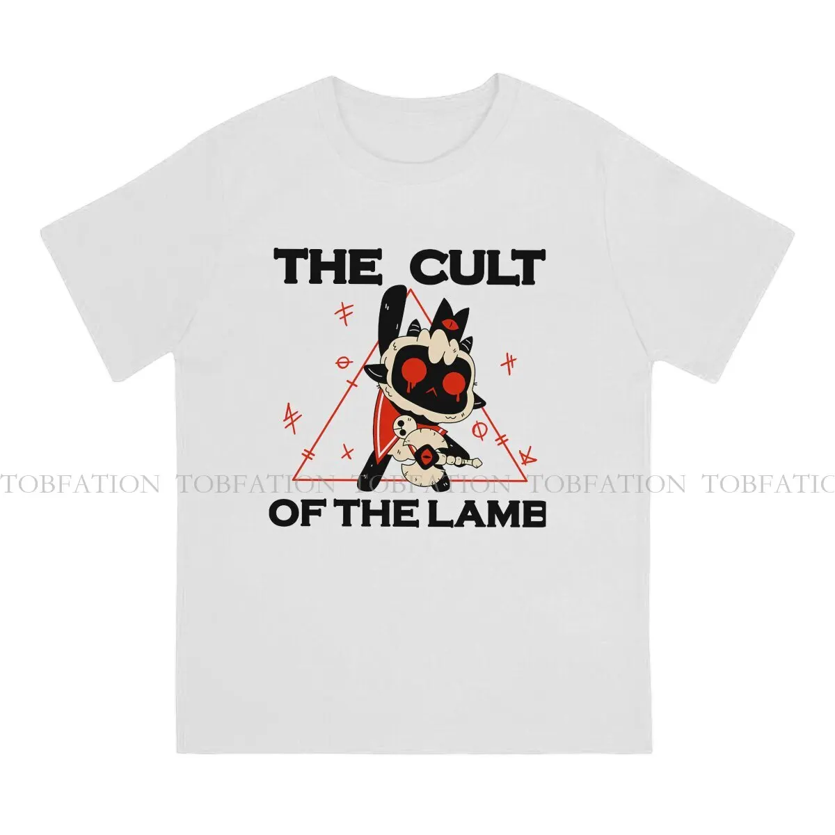 Cult of The Lamb Goat Game The C.ult X 100% Cotton T Shirt Harajuku Gothic Men's Tee Shirt O-Neck Short Sleeve