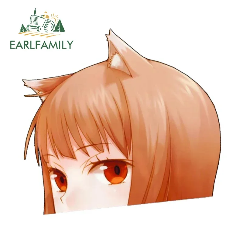 

EARLFAMILY 13cm X 12.2cm For Holo Peeker Car Stickers Personality Simple Decals Scratch-Proof Helmet Caravan Decor Car Label