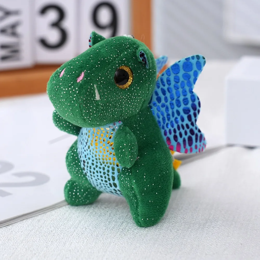 Soft Dragon Plush Keyring Stuffed Doll PP Cotton Flying Dinosaur Plush Pendant Small 12cm Flying Dragon Plush Keychain