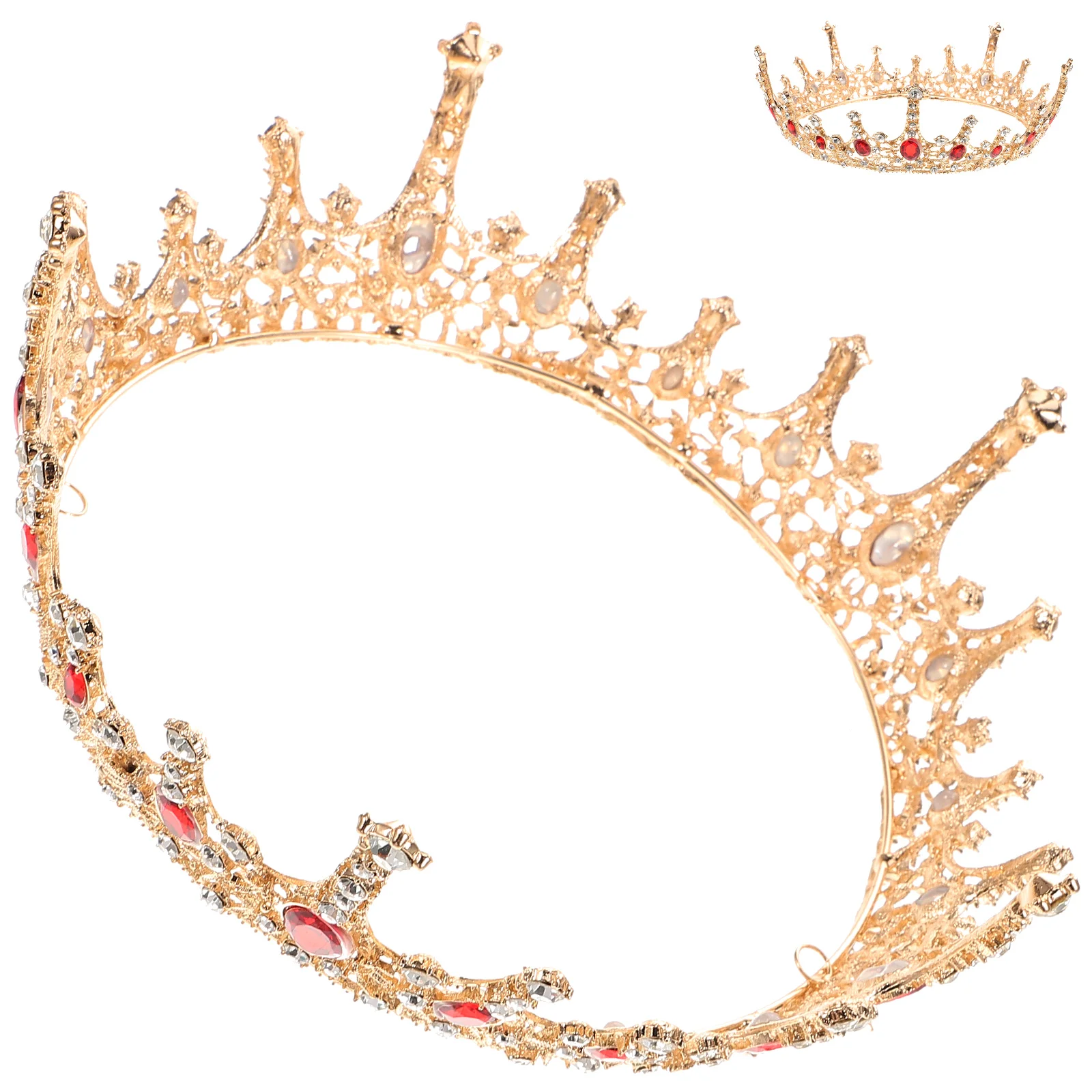 Women Tiara Wedding Baroque Bridal Hair Accessories Crystal Crown for Bride Miss