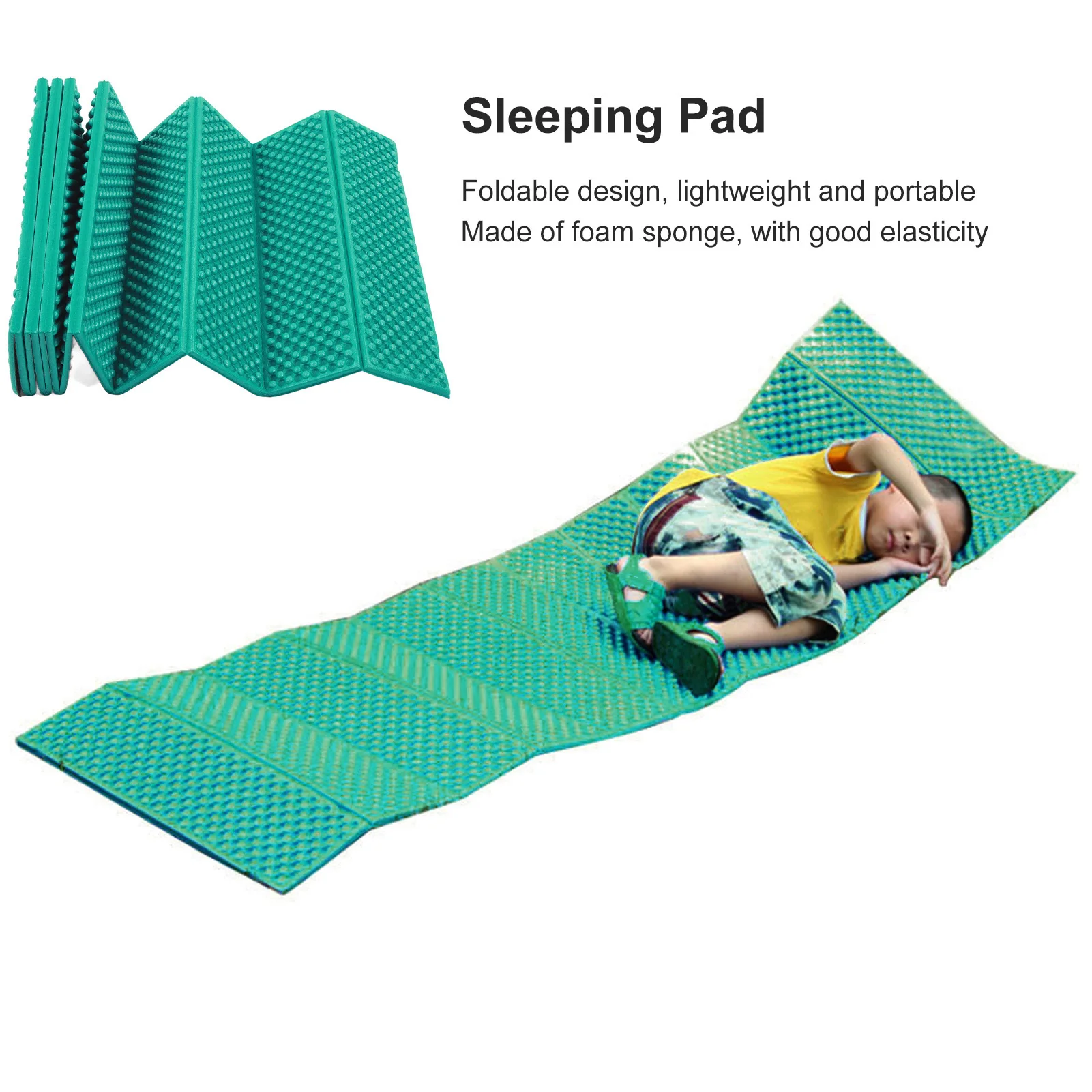 

Double Egg Crate Sleeping Pad Foldable Thickened Foam Sleep Mat for Outdoor Camping 186x57CM Egg Crate Foam Pad Sponge Sleep Mat
