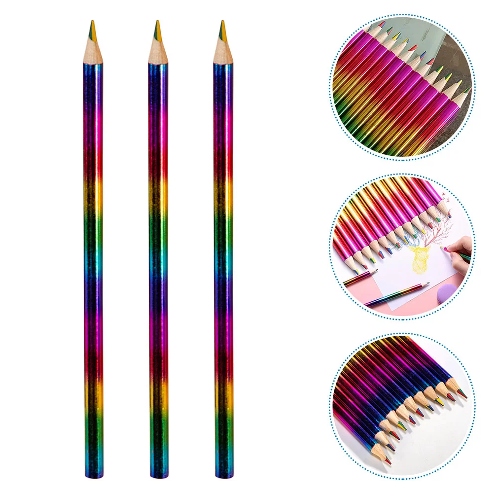 

12 Pcs Rainbow Pencil Pencils Watercolor Sketch Paint Drawing Household for Wooden Colored Bulk Artists Toddler