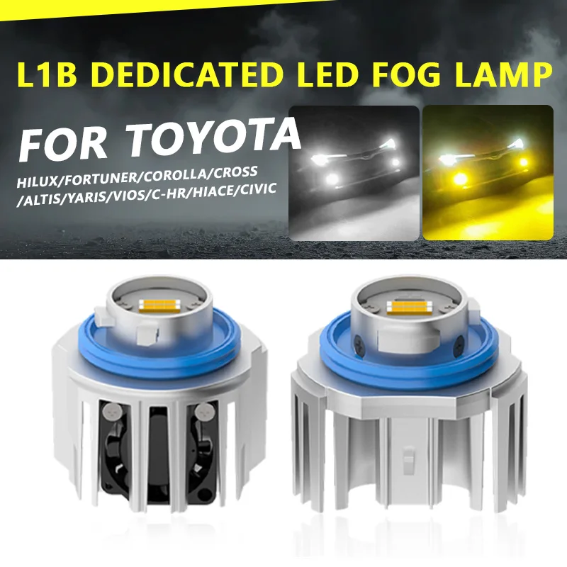 

FOR TOYOTA HILUX/FORTUNER/COROLLA/CROSS/ALTIS New LED Car Fog Lamps L1B monochrome/Dual Color Yellow White Car Led Fog Lights