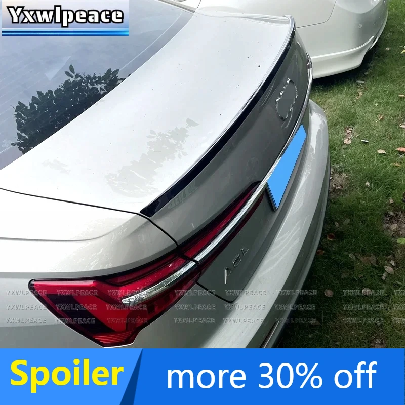 

For Audi A6 S6 SLINE RS6 C8 S Style 2019 2020 2021 2022 Spoiler ABS Plastic Car Rear Trunk Lip Wings Body Kit Accessories