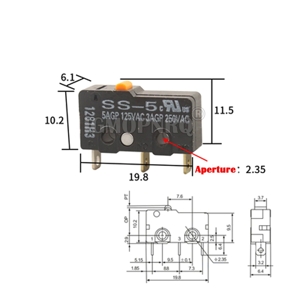 1PCS Micro Switch SS-5 5-F SS-5GL 5GL-F SS-5GL2 5GL2-F SS-5GL13 SS-10 10GL 10GL2 10GL13 SS-01 01GL 01GL2 01GL13 with handle