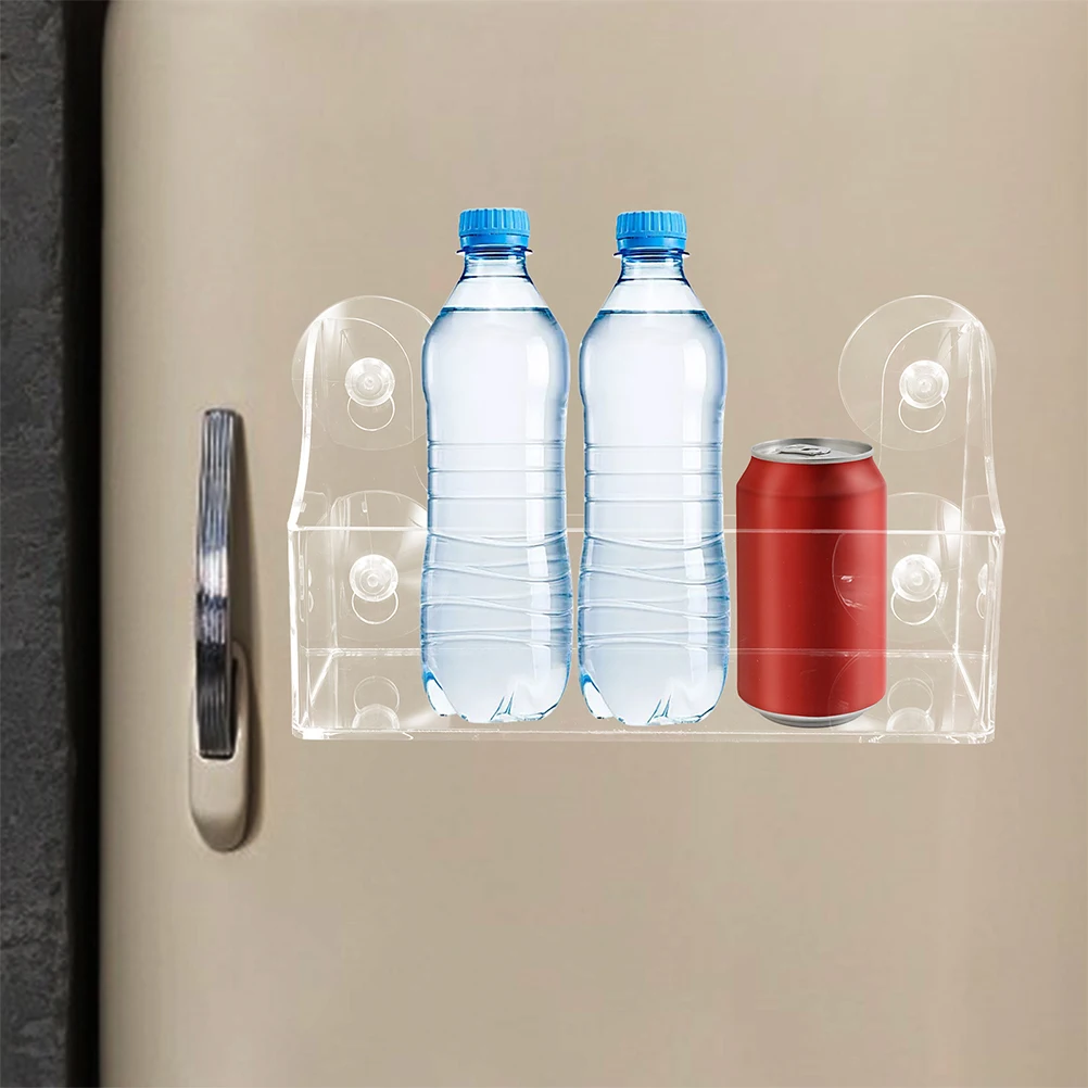 

2 Pc Fridge Beverage Rack Acrylic Coffee Syrup Organizer Stand Shelves Bottle Holders