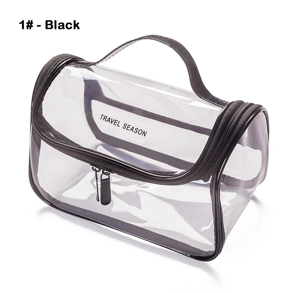 

Portable PVC Cosmetic Bag Transparent Large Capacity Washbag Travel Organizer Multifunctional Storage Toiletry Bag Travel Use