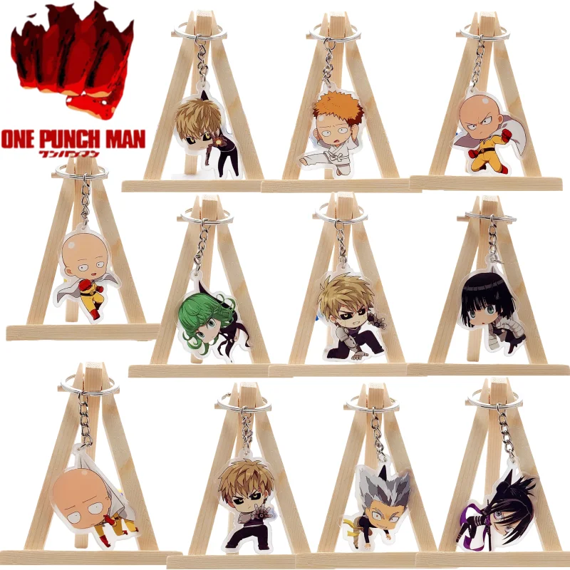 One-Punch Man Saitama Genos Tatsumaki Garou BLAST Q-версия брелок креативный дорогой мультяшный принт студенческий рюкзак кулон