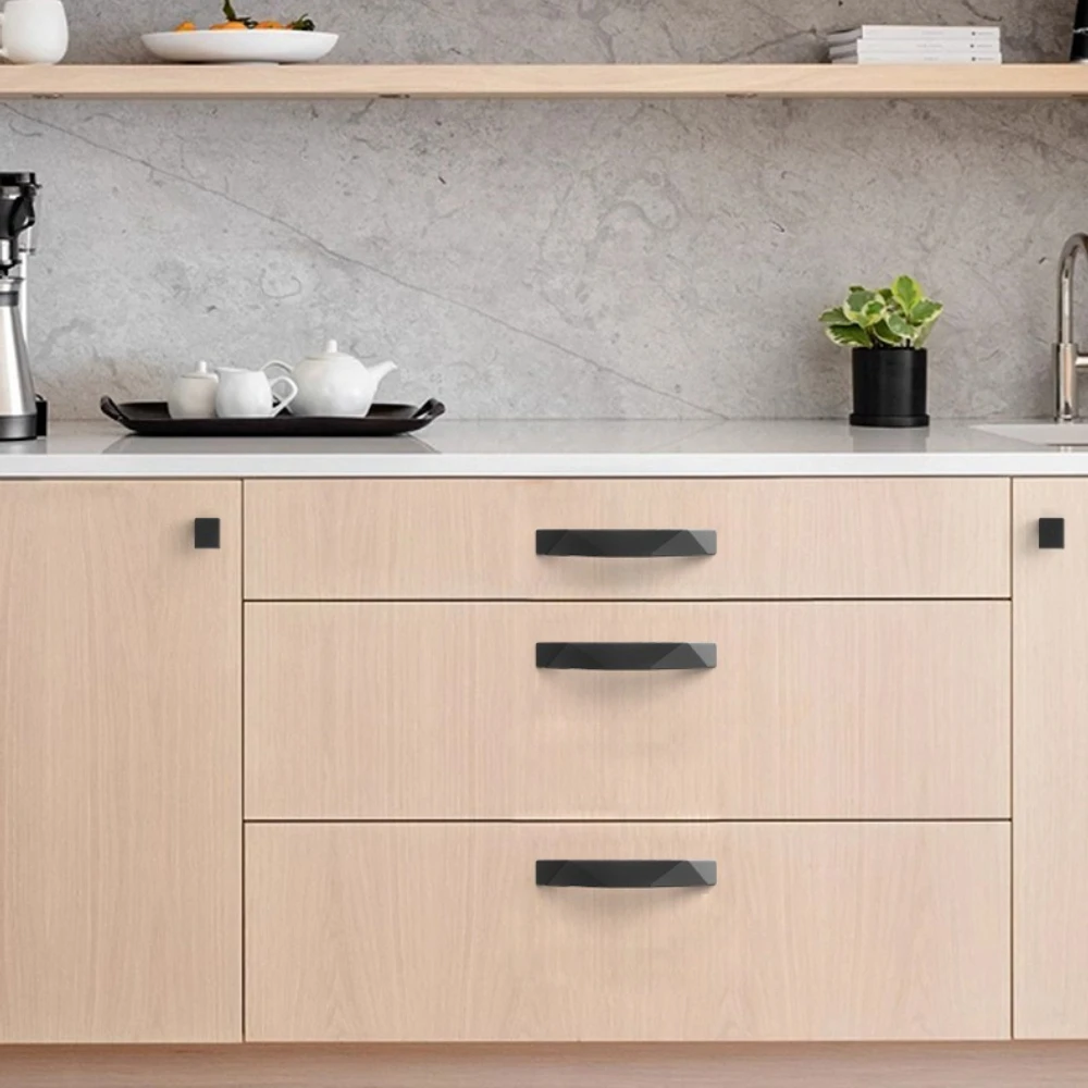 Modern Minimalist Gold Gray Black Cabinet Pulls Kitchen Cupboard Door Handles Drawer Knobs Hardware for Furniture