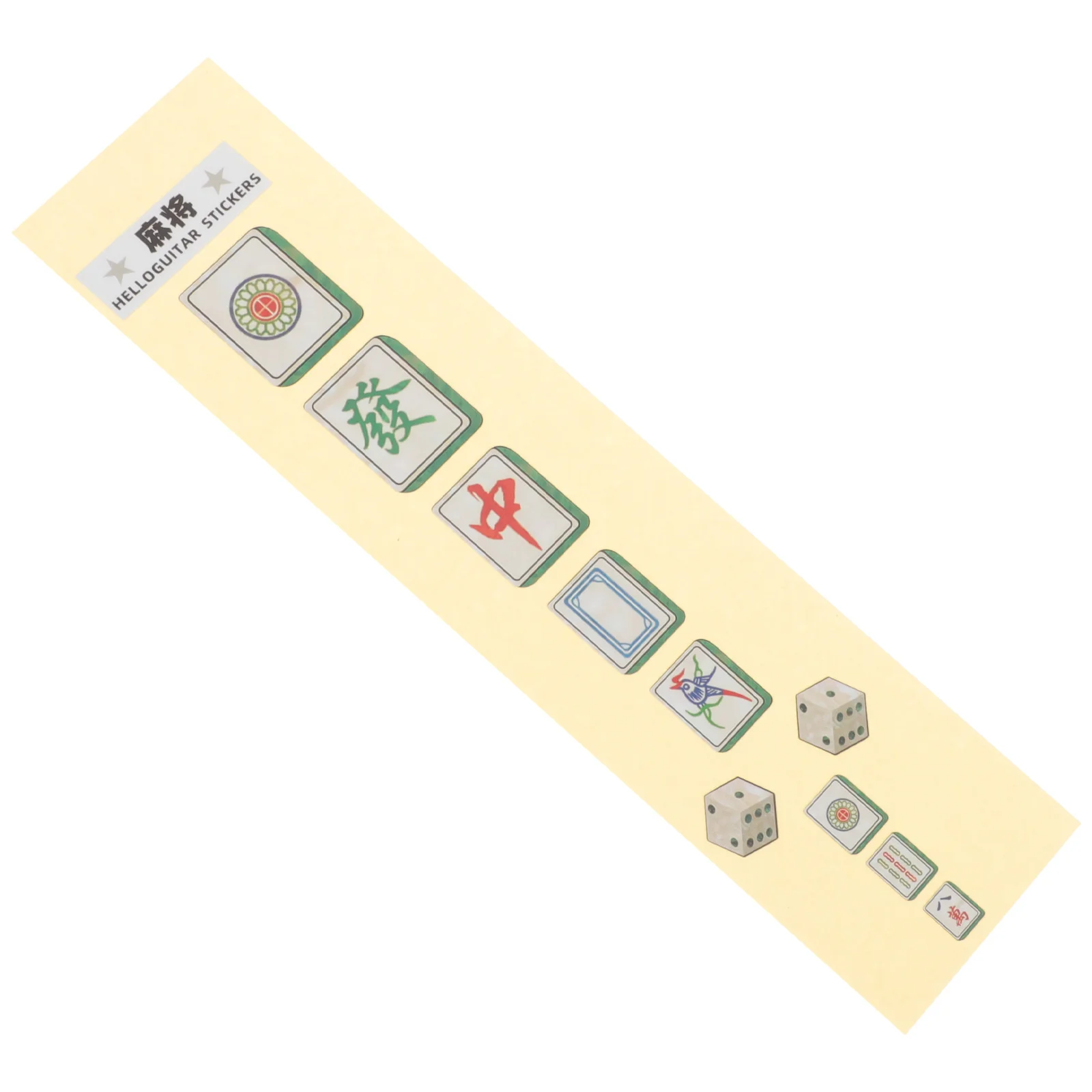 

Guitar Stickers Fretboard Decals Mahjong Design Self-Adhesive for Guitar Fingerboard and Musical Instrument Decoration