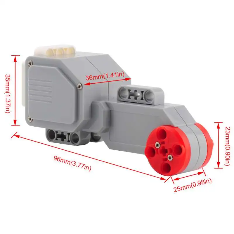 RCmall Large Servo Motor Building Blocks Technical Power Functions Compatible with LEGOeds EV3 Series 45544 45502 for DIY Toys