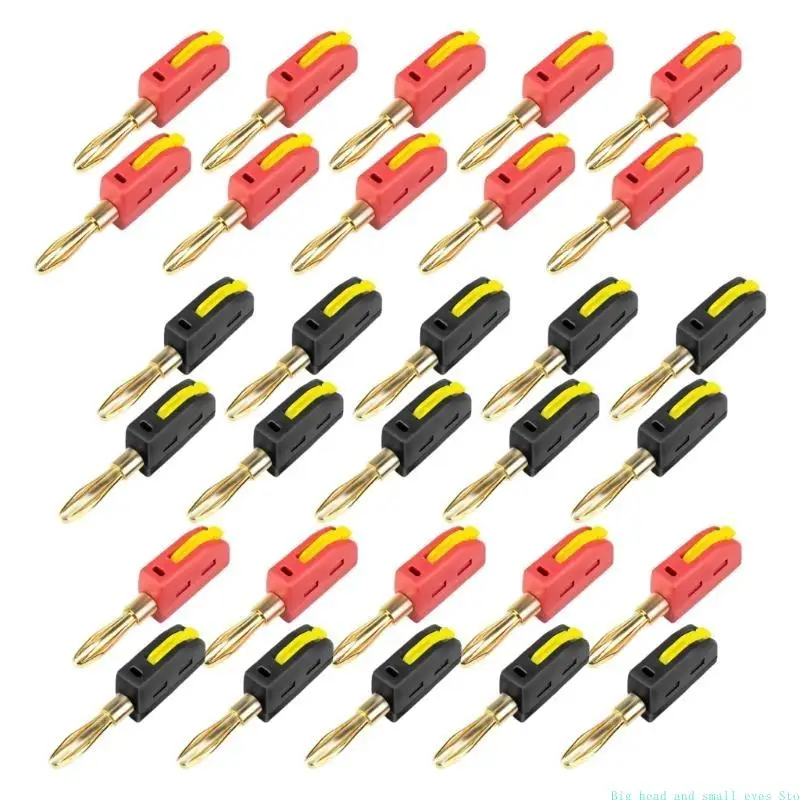 

581C Пакет из 10 эффективных банановых штепсец 32A 4 мм для подключения высокого тока без припадения