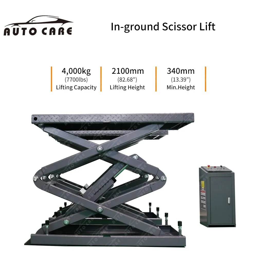 Ascenseur de service de voiture électrique solitaire dans le sol, petit élévateur de véhicule, équipement automobile, ciseaux à intervalles hydrauliques, 3.5 kg, 3500 T