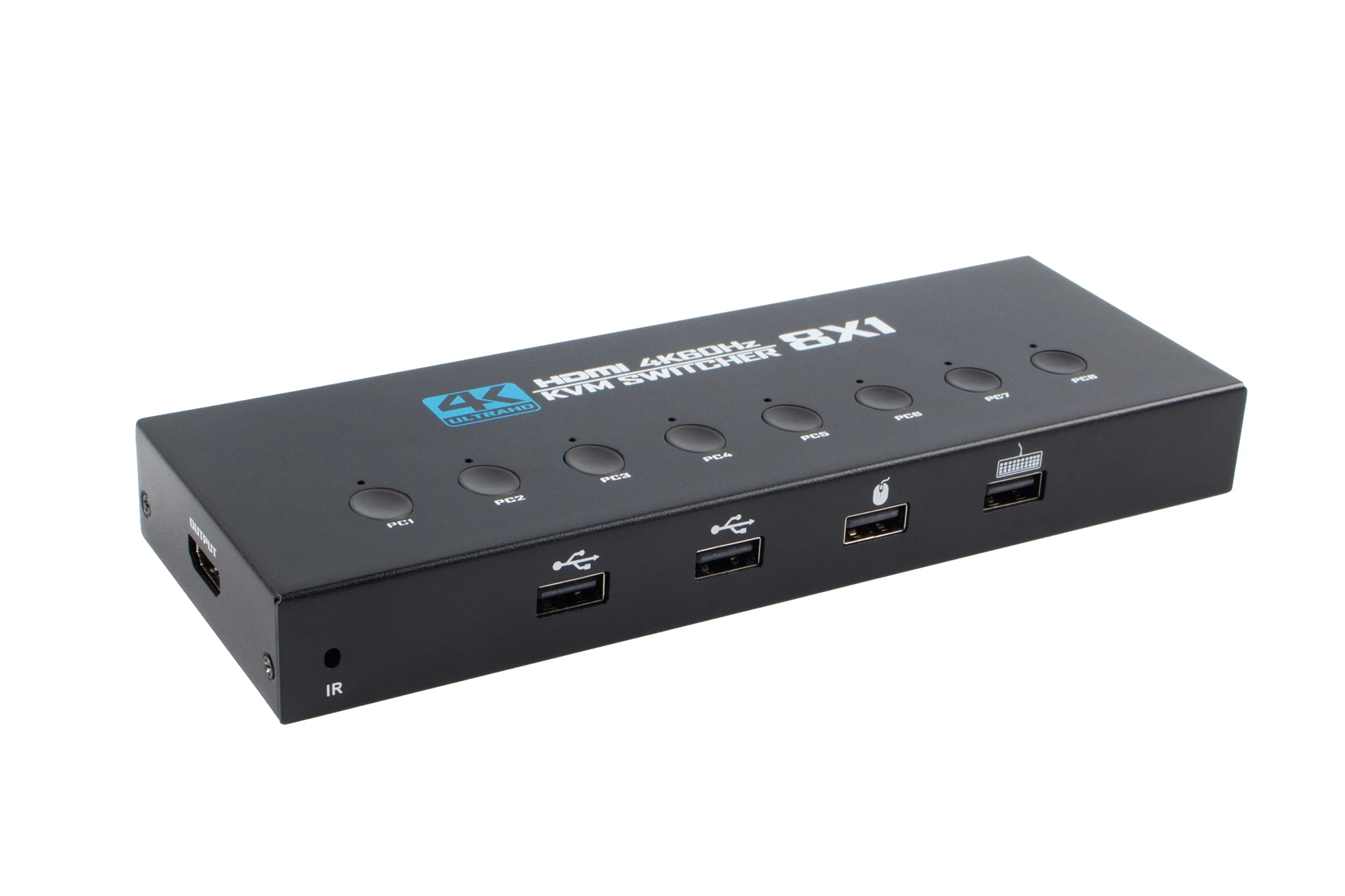 

USB KVM Switch With HDTV2.0 4K 60Hz HDCP2.2-4 USB2.0 Ports For 8 Computers O & Video Accessories