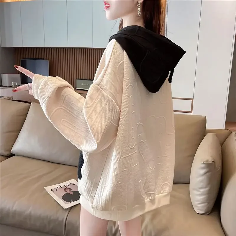 

New In Baggy Sweatshirt for Women Loose Spring and Autumn Woman Tops High Quality Korean Clothing Dropshiping Y2k Style Pullover